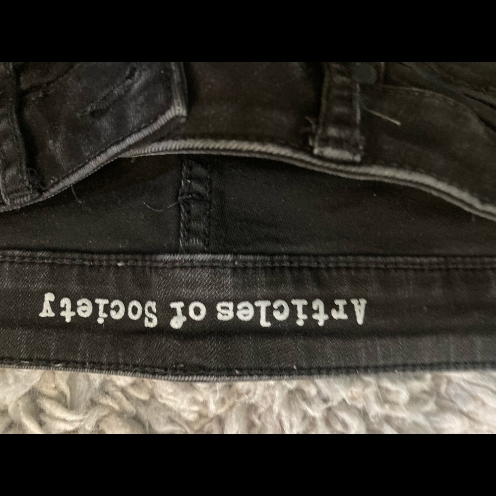 Articles of Society Ripped Black Jeans